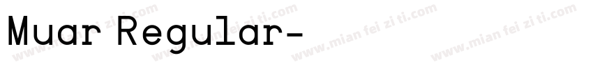 Muar Regular字体转换